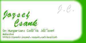 jozsef csank business card